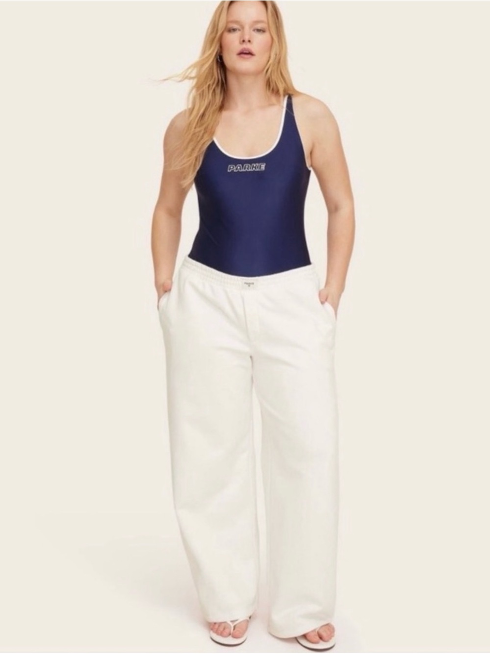 PARKE x Target Women’s High-Rise Boxer Sweatpants 🤍 Cream